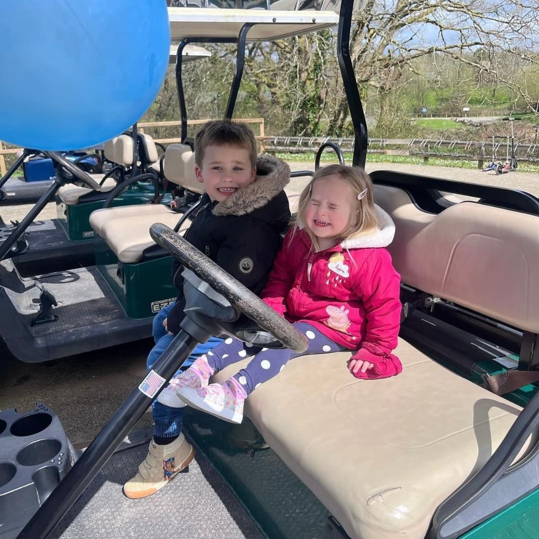 Passenger prince and princess! 🤭🛺

Are you joining us this weekend? Don't forget to tag us in your snaps or hashtag #MyBluestoneBreak for your chance to be featured. 👑

(📸 : aimeec_online)

 #VisitWales #Pembrokeshire #VisitPembrokeshire #SummerBreaks